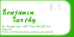 benjamin kurthy business card