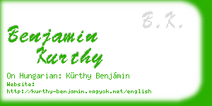 benjamin kurthy business card